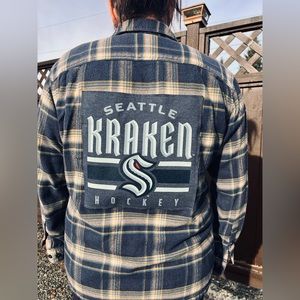 Seattle Kraken Upcycled Flannel